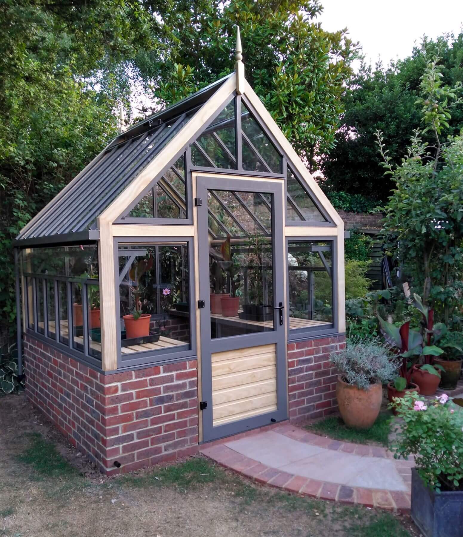 Victorian greenhouse, greenhouse on wall